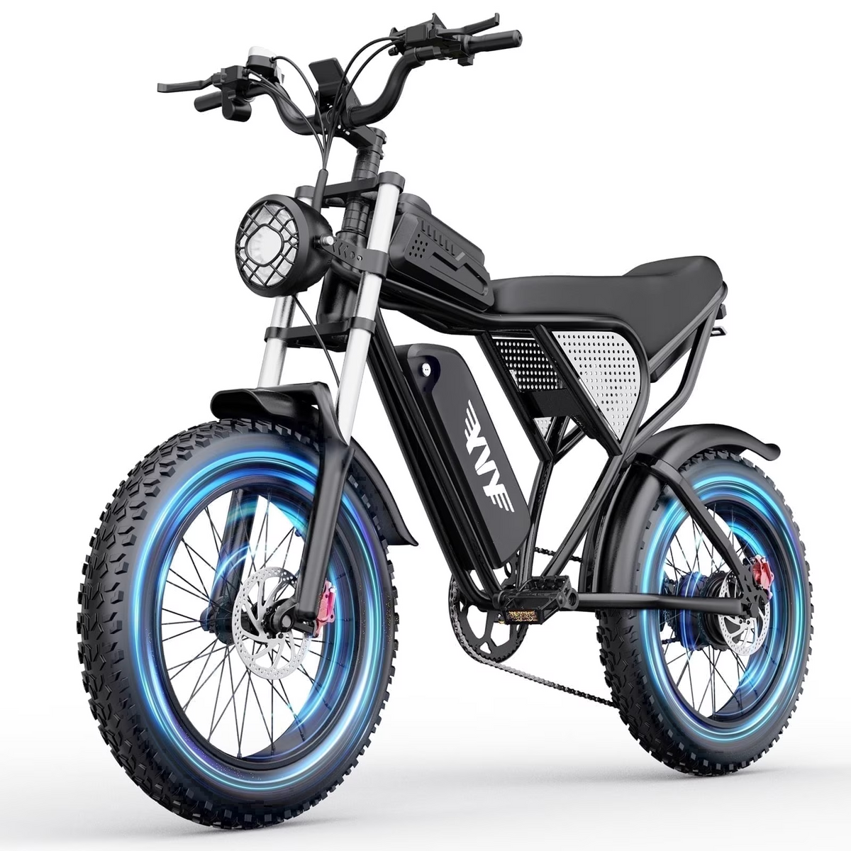 2000W Peak,48V 25Ah 90Mi Electric Dirt Bike 32Mph, 20" Fat Tire Dirt Bike for Adults, Full Suspension & Disc Brakes cTUVus Certified