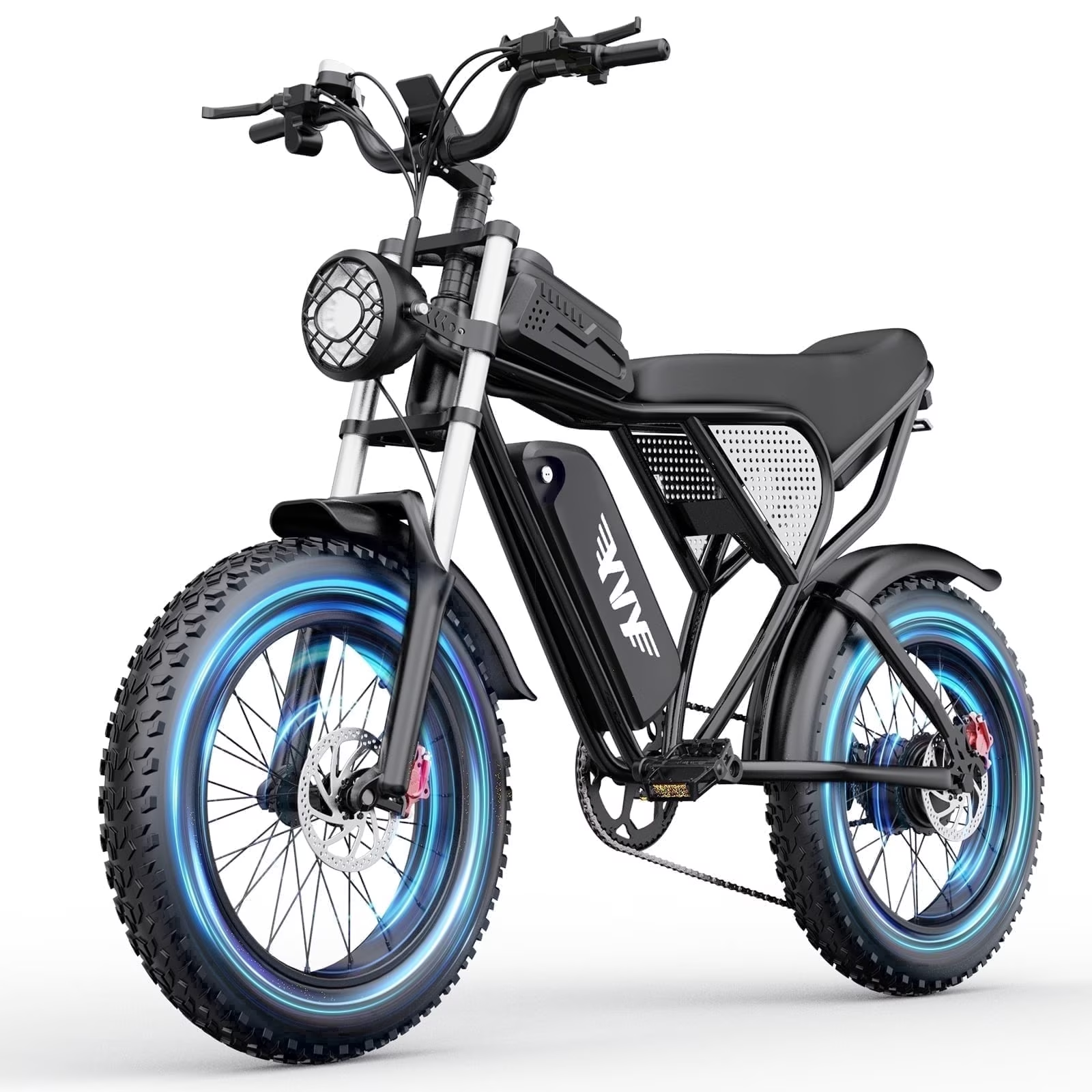 Electric Bike for Adults, 2000W Peak Motor, 20"x4.0" Fat Tire, 48V/25Ah Removable Battery, E-Mountain Bike,Full Suspension