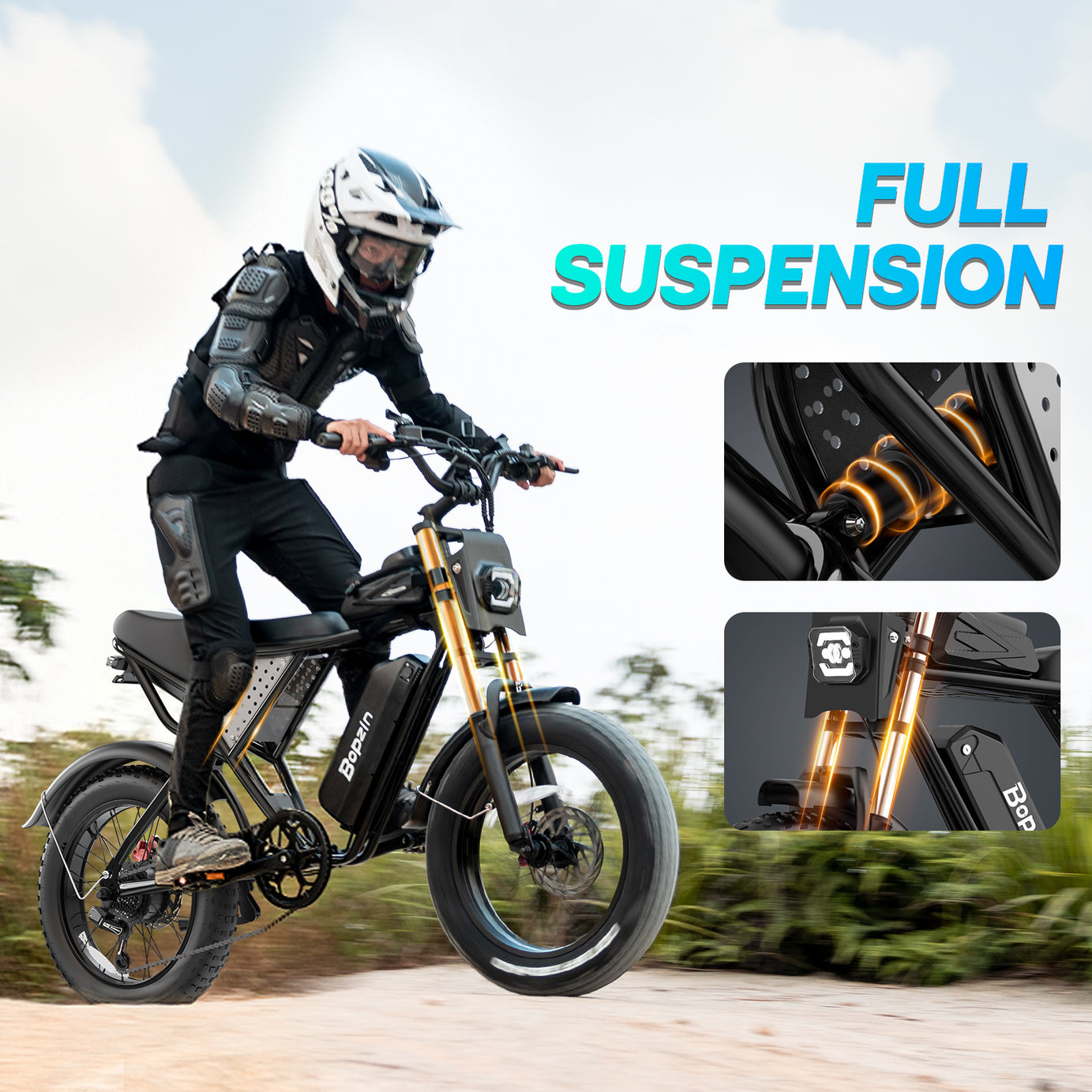 Bopzin  M22 1500W Fat Tire Electric Motorcycles
