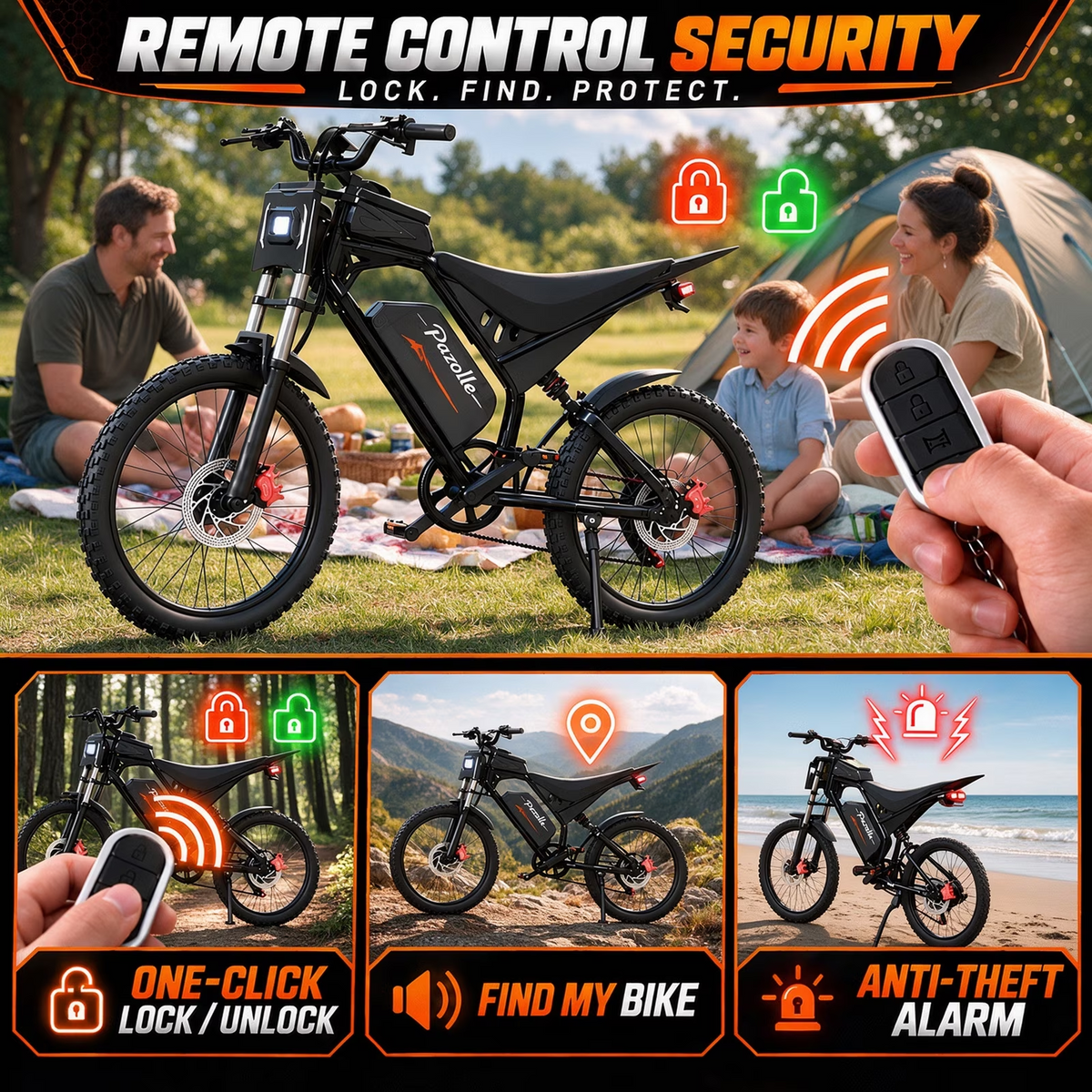 Peak 3000W 37MPH Electric Dirt Bike with NFC,,52V 25AH E-Dirt Bike for Adults, 23" Tire,Hydraulic Disc Brakes,cTUVus Certified