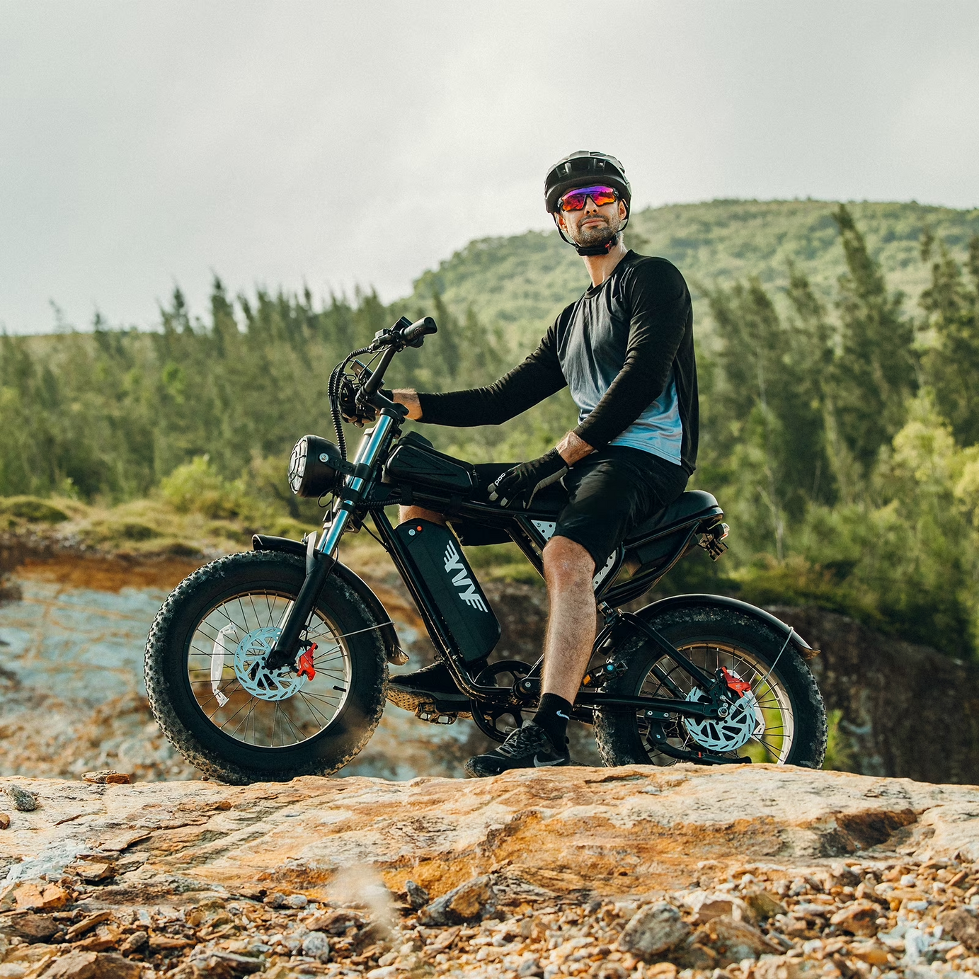 Peak 1500W Electric Bike for Adults,Max 28MPH & 80Miles,48V 20AH Removable Battery, 20'' Fat Tire Electric Bicycle