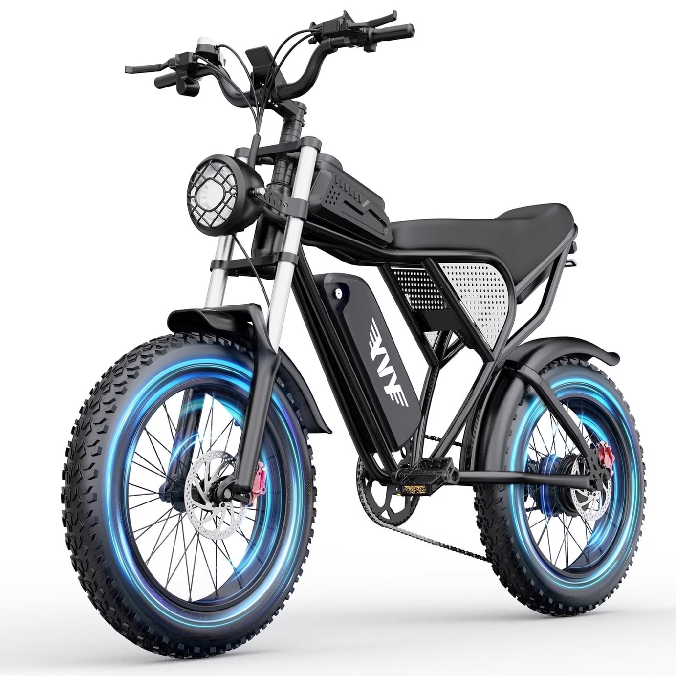 Electric Bike for Adults, 2000W Peak Motor, 20"x4.0" Fat Tire, 48V/25Ah Removable Battery, E-Mountain Bike,Full Suspension